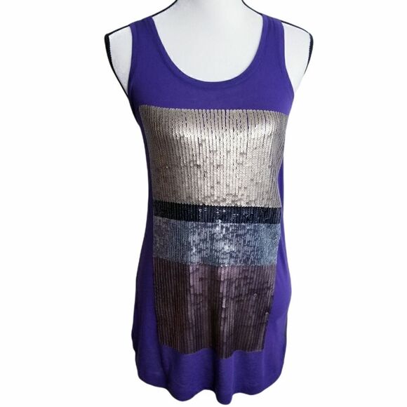 Express Y2K Sequin tank top dress - Picture 1 of 5